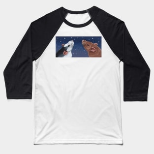 Roan Husky Rat and Silver Fawn Rat Stargazing Baseball T-Shirt